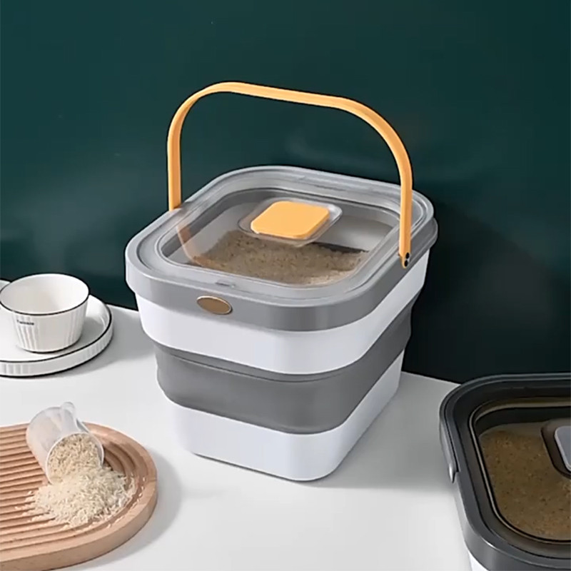 Sklopivi spremnici za pohranu hrane za kućne ljubimce, hermetički zatvoreni spremnici za pse, mačke, zatvorena kanta za pohranu suhe hrane, pribor za kućne ljubimce