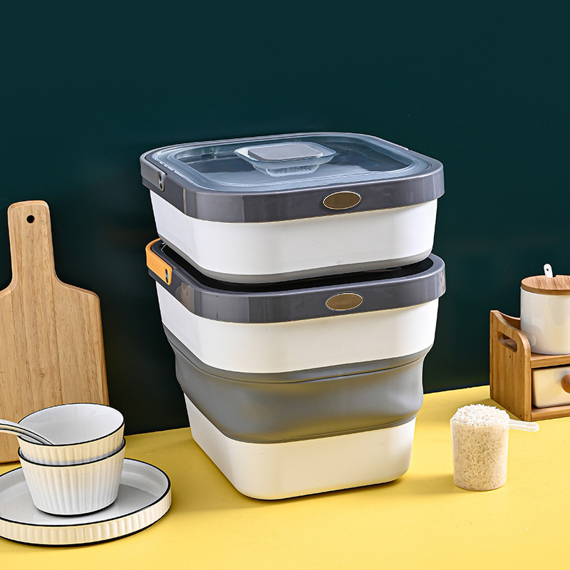 Sklopivi spremnici za pohranu hrane za kućne ljubimce, hermetički zatvoreni spremnici za pse, mačke, zatvorena kanta za pohranu suhe hrane, pribor za kućne ljubimce