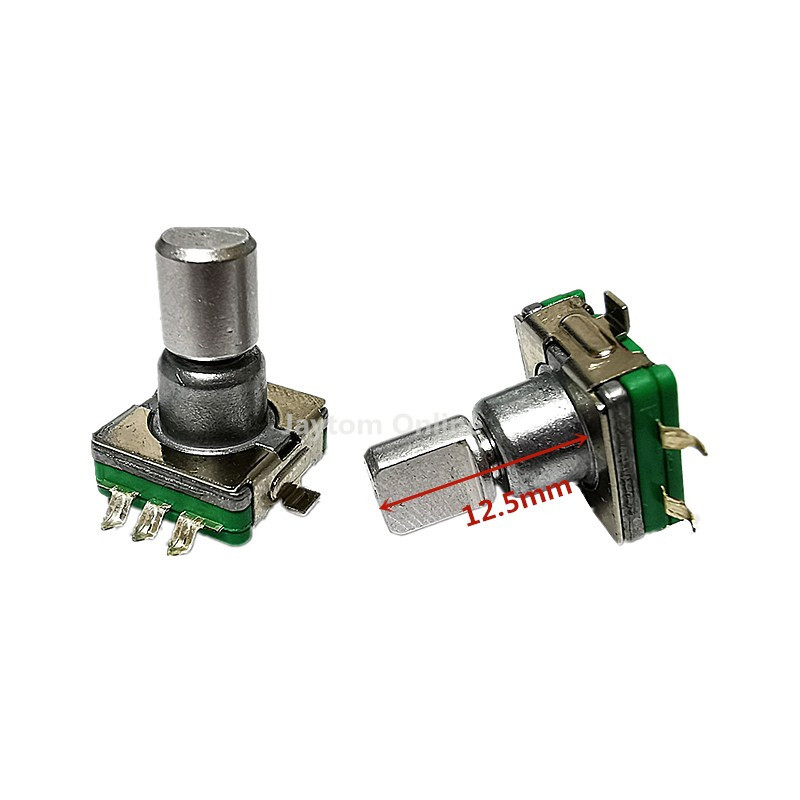 5 tk Rotary Encoder koodlüliti EC11 30 asend koos nupuga lülitiga SMD 5 kontaktiga käepideme pikkus 12,5 mm 17 mm poolvõll