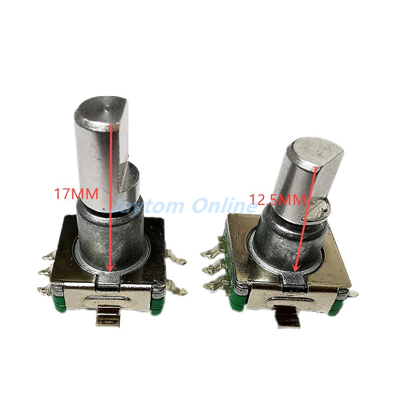 5 tk Rotary Encoder koodlüliti EC11 30 asend koos nupuga lülitiga SMD 5 kontaktiga käepideme pikkus 12,5 mm 17 mm poolvõll