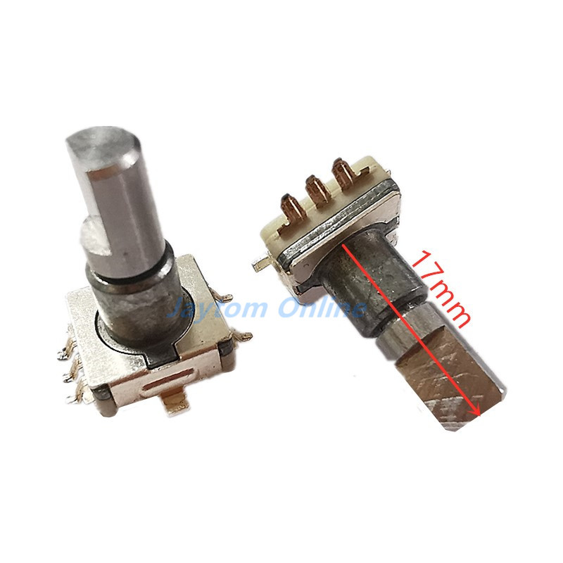 5 tk Rotary Encoder koodlüliti EC11 30 asend koos nupuga lülitiga SMD 5 kontaktiga käepideme pikkus 12,5 mm 17 mm poolvõll
