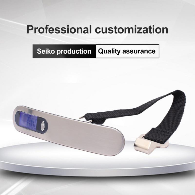 LCD skaitmeninės bagažo svarstyklės 50kg nešiojamos elektroninės svarstyklės svorio balansas lagaminas Kelioninis krepšys pakabinamas svarstyklės kabliukas žvejybos svarstyklės