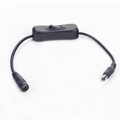 DC 12V ženski muški prekidač za uključivanje/isključivanje, žica konektora za LED traku, svjetiljka, 5.5x2.1 mm DC utikač, kabel prekidača