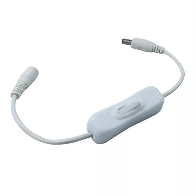 DC 12V ženski muški prekidač za uključivanje/isključivanje, žica konektora za LED traku, svjetiljka, 5.5x2.1 mm DC utikač, kabel prekidača