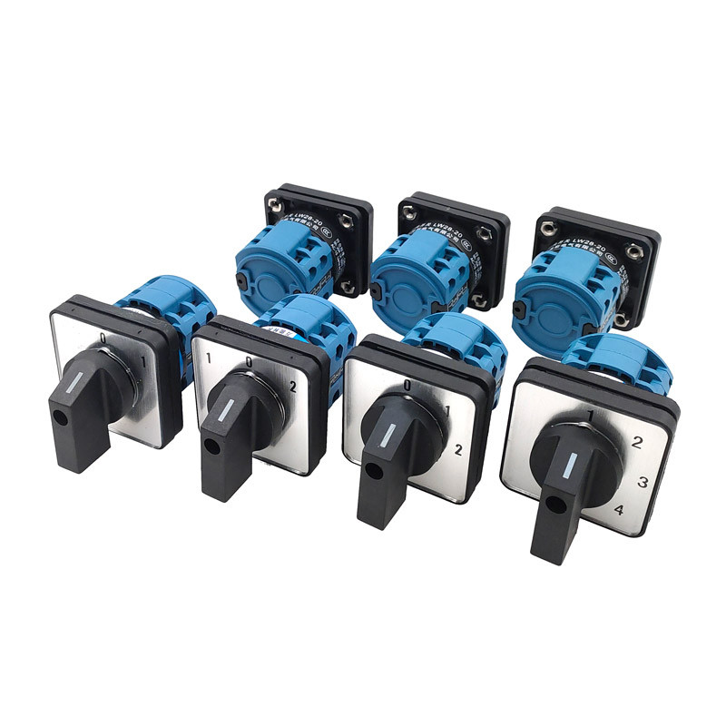 Električni 2/3/4 položaj 8 priključaka Rotacijski bregasti prekidač 500V 20A LW28-20