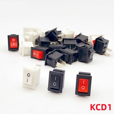 10 бр. Мини накланящ се превключвател, KCD1 3A 250VAC/6A 125VAC, 10*15 mm, 2PIN, 2 позиции, ВКЛ./ИЗКЛ., лодка, автомобилно табло, камион, електрическо оборудване