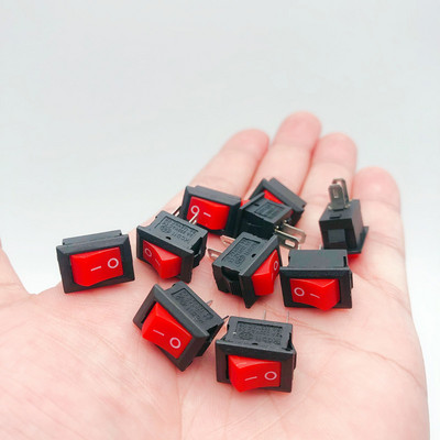 Mini preklopni prekidač od 10 komada, KCD1 3A 250VAC/6A 125VAC, 10*15mm, 2PIN, 2 položaja, UKLJ/ISKLJUČ, Kamion s upravljačkom pločom za automobil, električna oprema