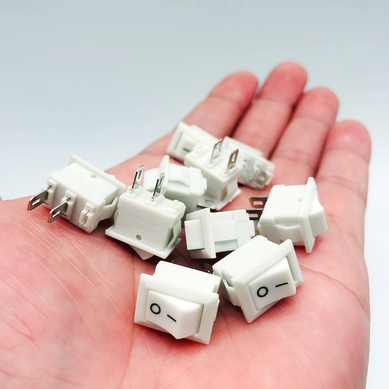 Mini preklopni prekidač od 10 komada, KCD1 3A 250VAC/6A 125VAC, 10*15mm, 2PIN, 2 položaja, UKLJ/ISKLJUČ, Kamion s upravljačkom pločom za automobil, električna oprema