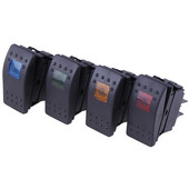 Ūdensnecaurlaidīgs stieņa sviras slēdža slēdzis, automašīnas laivas jūras svirslēdža poga 12v/35A LED gaismas lampas 4 kontaktu slēdzis