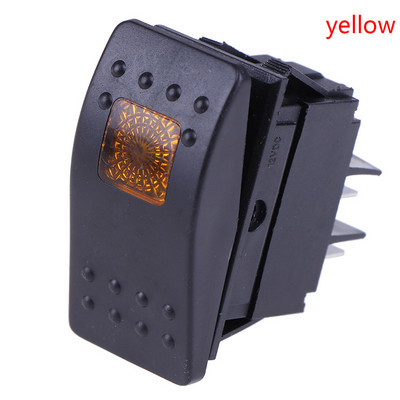 Ūdensnecaurlaidīgs stieņa sviras slēdža slēdzis, automašīnas laivas jūras svirslēdža poga 12v/35A LED gaismas lampas 4 kontaktu slēdzis