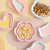 Keramička zdjelica za hranu za mačke, psiće, keramičke konzerve, tanjur za jelo Mali ljubimac, slatki ručno oslikani zalogaj, hranilice za hranjenje