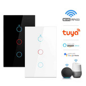 Tuya Smart Switch WiFi puutetundliku anduri seinavalgustuse lülitid 110V/220V EI neutraalset juhet Vajab hääljuhtimise tuge Alexa Google Home