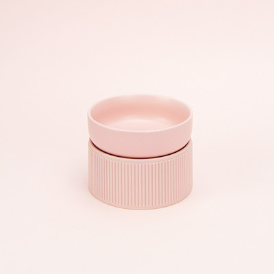 Kassi keraamiline toiduveekauss alusega Väikesed koerad Kõrgendatud Joomine Söötmiskausid Lemmikloomade ümberminekuvastased söötjad