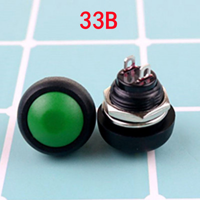 1/6 KOM, mini okrugli prekidač s gumbom, PBS-33A sa samozaključavanjem/33B sa samoresetiranjem, 2 pina, 12 mm, 3 A 250 VAC/1 A 125 VAC, električna oprema