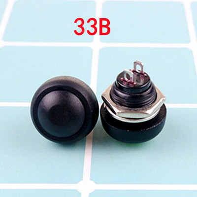 1/6 KOM, mini okrugli prekidač s gumbom, PBS-33A sa samozaključavanjem/33B sa samoresetiranjem, 2 pina, 12 mm, 3 A 250 VAC/1 A 125 VAC, električna oprema