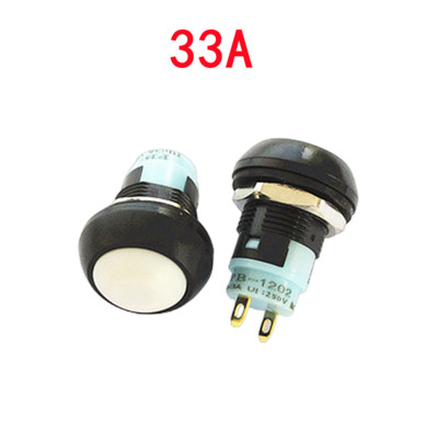 1/6 KOM, mini okrugli prekidač s gumbom, PBS-33A sa samozaključavanjem/33B sa samoresetiranjem, 2 pina, 12 mm, 3 A 250 VAC/1 A 125 VAC, električna oprema