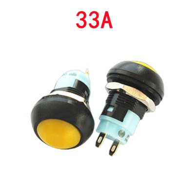 1/6 KOM, mini okrugli prekidač s gumbom, PBS-33A sa samozaključavanjem/33B sa samoresetiranjem, 2 pina, 12 mm, 3 A 250 VAC/1 A 125 VAC, električna oprema