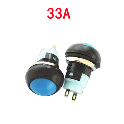 1/6 KOM, mini okrugli prekidač s gumbom, PBS-33A sa samozaključavanjem/33B sa samoresetiranjem, 2 pina, 12 mm, 3 A 250 VAC/1 A 125 VAC, električna oprema