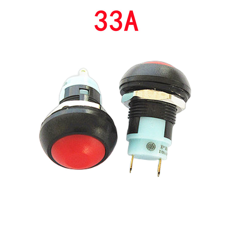 1/6 KOM, mini okrugli prekidač s gumbom, PBS-33A sa samozaključavanjem/33B sa samoresetiranjem, 2 pina, 12 mm, 3 A 250 VAC/1 A 125 VAC, električna oprema