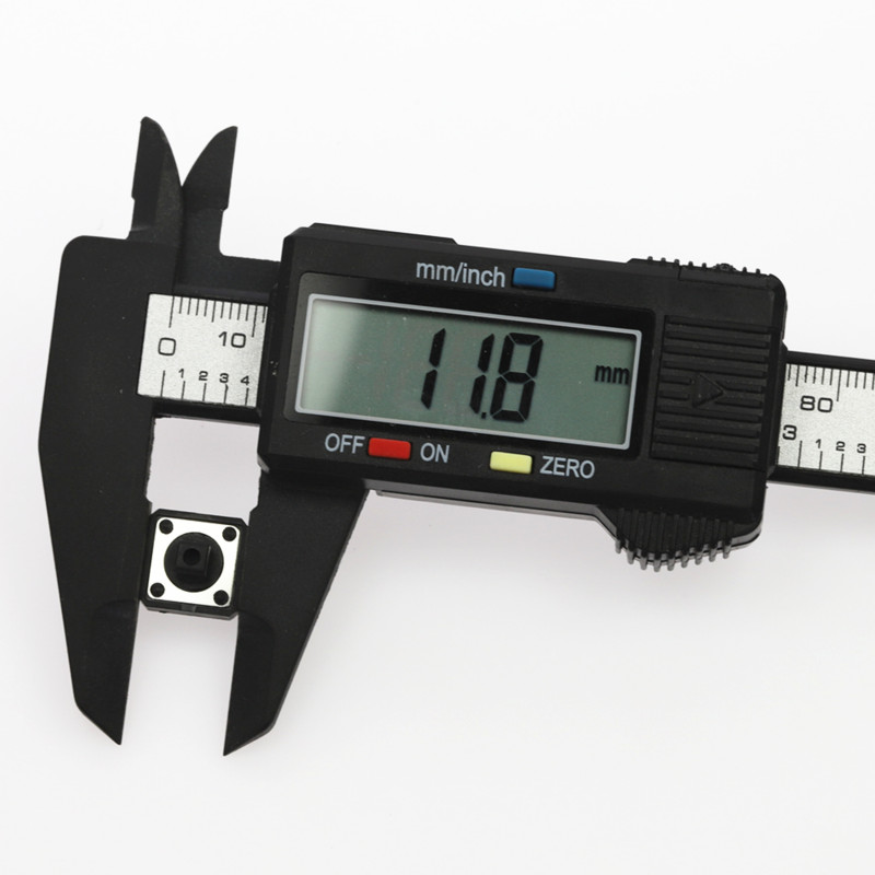 100Gb 12x12x7,3 mm taustes slēdži Dzeltens kvadrāts Spiedpogas Tact Switch 12*12*7,3 mm Mikro slēdzis