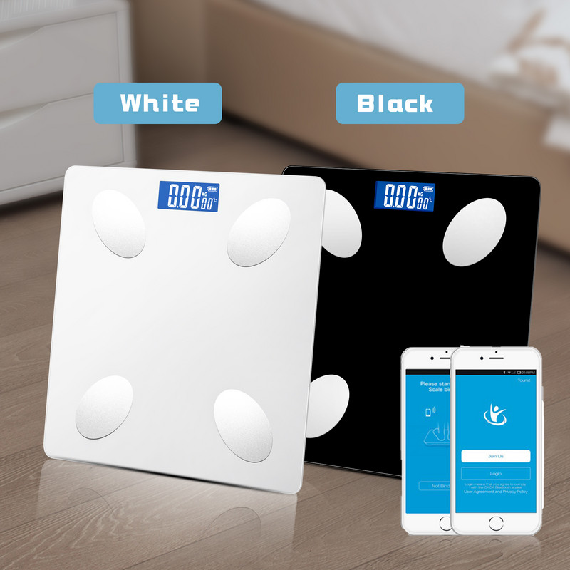 Bluetooth Body Digitalna vaga Kupaonska elektronska vaga Pametna BMI vaga za tjelesnu težinu Analizator sastava tjelesne masti Sinkronizacija Telefonska aplikacija