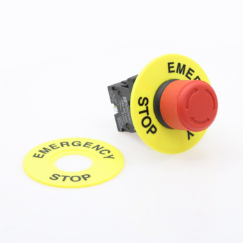 22 мм червена гъба с глава, превключвател с бутон за аварийно спиране XB2 LAY37 NO/NC превключвател с бутон за аларма