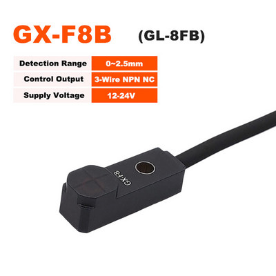 Mini kvadratni blizinski prekidač 1 m NPN 3-žilni induktivni senzor Normalno zatvoren Normalno otvoren GX-F8 GX-H8 GX-F12