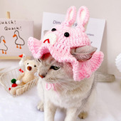 Dekoratīva, īpaši viegla mājas kaķu cepure ar ausu atverēm, mājdzīvnieku piederumi