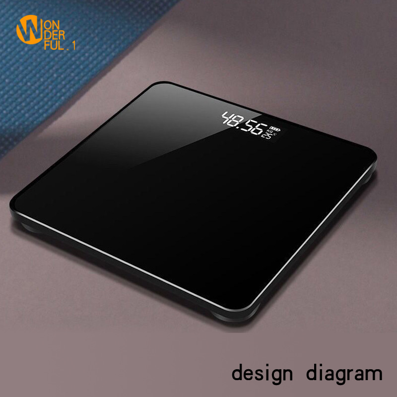 Mājas digitālie svari Elektroniskie svari LCD displejs ķermeņa svēršana korpusa stikla svari