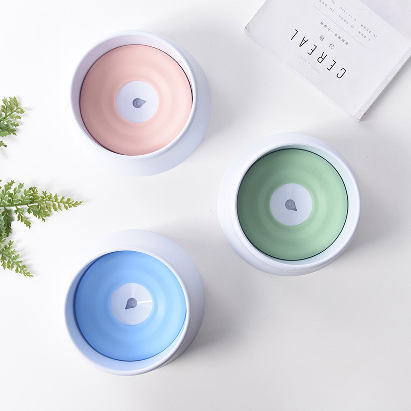 Peldoša bļoda mājdzīvniekam dzeramā ūdens bļoda sunim kaķim nav slapja mute bez šļakatām Lēna ūdens padeves dozators pret apgāšanos suņa ūdens bļoda