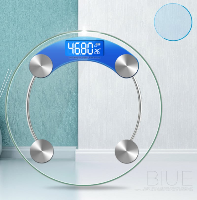Caurspīdīgi vannas istabas svari LCD elektroniskie Bascula Pesa digitālie viedie svari lācis 180 kg ķermeņa svara līdzsvara svari grīdas svari