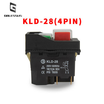 1PCS Превключвател за електротехник KLD-28 KLD-28A Електромагнитен бутон за стартиране Аксесоари за машинни инструменти IP55 Водоустойчив магнитен 28A