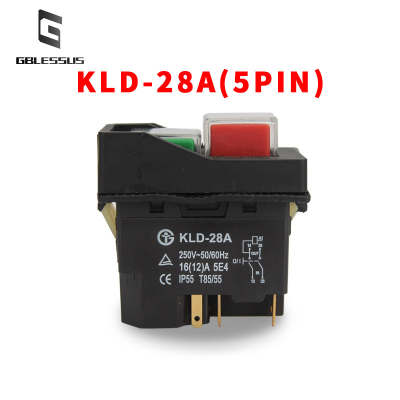 1tk elektriku lüliti KLD-28 KLD-28A elektromagnetiline käivitusnupp tööpinkide tarvikud IP55 veekindel magnet 28A
