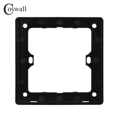 COSWALL Black Matt PC Panel Zigbee 3.0 Tuya Prekidač za uključivanje/isključivanje i prekidač za scenu s normalnom EU utičnicom USB punjač TV RJ45 moduli DIY