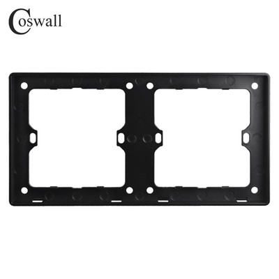 COSWALL Black Matt PC Panel Zigbee 3.0 Tuya Prekidač za uključivanje/isključivanje i prekidač za scenu s normalnom EU utičnicom USB punjač TV RJ45 moduli DIY