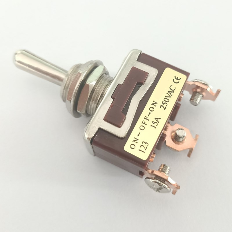 12 mm 3-asendiline hetkeline lülituslüliti (ON) VÄLJAS (ON) vedru tagastuslukk ON-OFF-ON veekindel kate