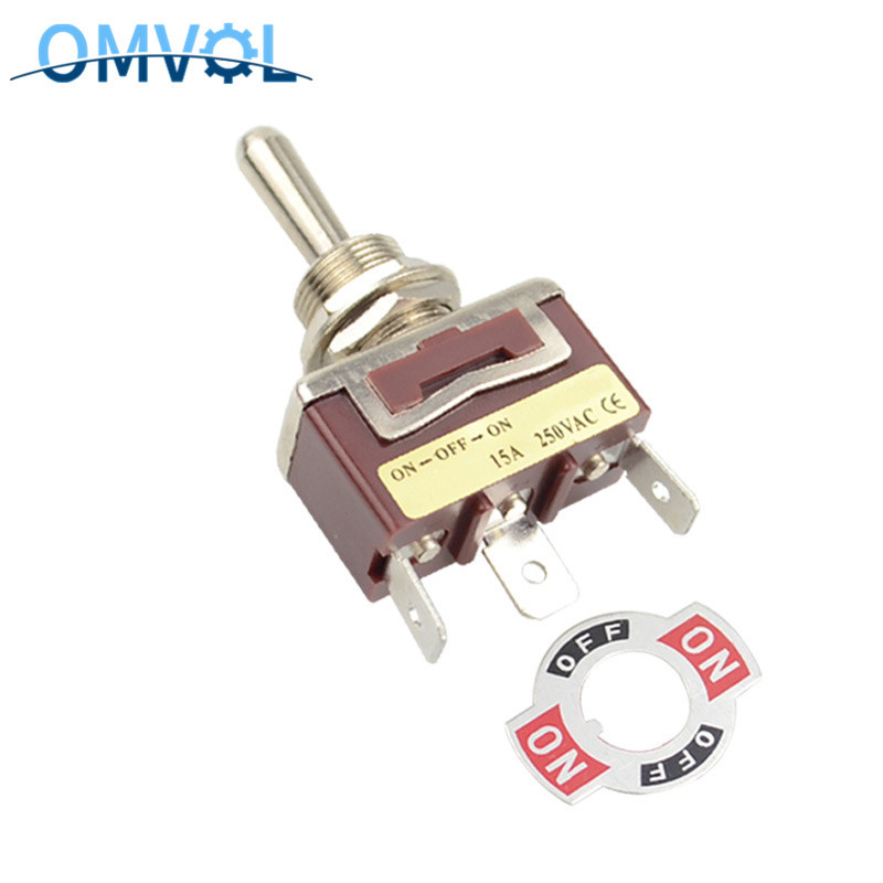 12 mm 3-asendiline hetkeline lülituslüliti (ON) VÄLJAS (ON) vedru tagastuslukk ON-OFF-ON veekindel kate