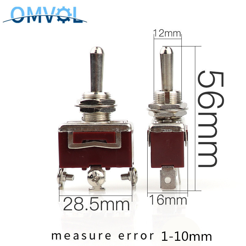 12 mm 3-asendiline hetkeline lülituslüliti (ON) VÄLJAS (ON) vedru tagastuslukk ON-OFF-ON veekindel kate