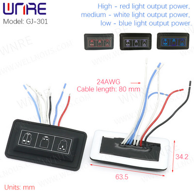 Silikona spiedpogas slēdzis Apsildāmas Vestes Bikses Cimdi Elektriskā apsilde jostas temperatūras regulators Reostata slēdzis, tips c