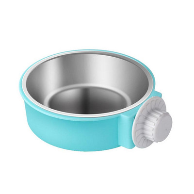 Mājdzīvnieku piekarināmā pārtikas bļoda, nerūsējoša, viegli saliekama kaķu suņu nerūsējošā tērauda barošanas bļoda Mājdzīvnieku piederumi