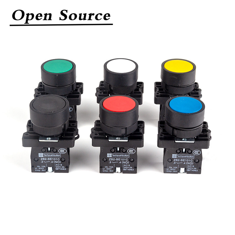 22 mm XB2-EA Plastični prekidač s gumbom Start/Stop crna/bijela strelica 10A/415V Prekidač s gumbom za samoponovno postavljanje/trenutni simbol