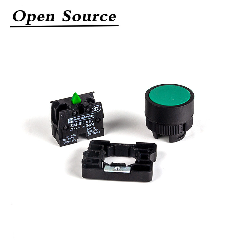 22 mm XB2-EA Plastični prekidač s gumbom Start/Stop crna/bijela strelica 10A/415V Prekidač s gumbom za samoponovno postavljanje/trenutni simbol