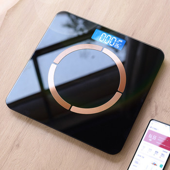USB зареждане Weight Scale Smart Body Fat Scale Bluetooth Electronic Scale Инструмент за измерване на мазнини Приложение Подови везни весы напольные