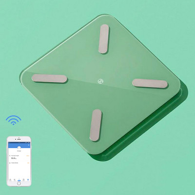 Ühevärviline keharasvakaal nutikas elektrooniline ​juhtmevaba vannitoa kaalukaal Ühendage Bluetoothiga keha koostise analüsaatori kaalud