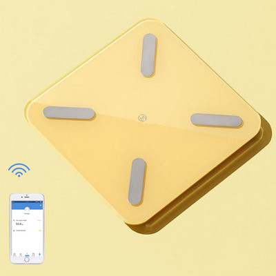 Ühevärviline keharasvakaal nutikas elektrooniline ​juhtmevaba vannitoa kaalukaal Ühendage Bluetoothiga keha koostise analüsaatori kaalud