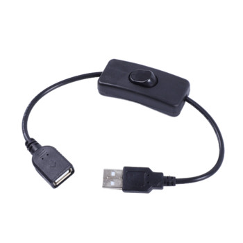 USB кабел Мъжки към женски Превключвател ВКЛЮЧВАНЕ ИЗКЛЮЧВАНЕ Кабел Превключване на LED лампа Мощност Черен / Бял USB сензорен / копче Димер LED превключвател Контролер