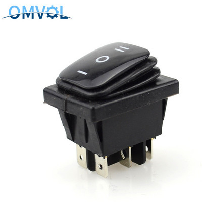 1 PC Hetkeline (sisse)-välja- (sisse) Veekindel 6-kontaktiline klahvlüliti 3 asendiga lukustus SISSE-VÄLJA-SEES DSDT