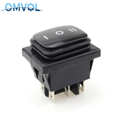 1 PC Hetkeline (sisse)-välja- (sisse) Veekindel 6-kontaktiline klahvlüliti 3 asendiga lukustus SISSE-VÄLJA-SEES DSDT