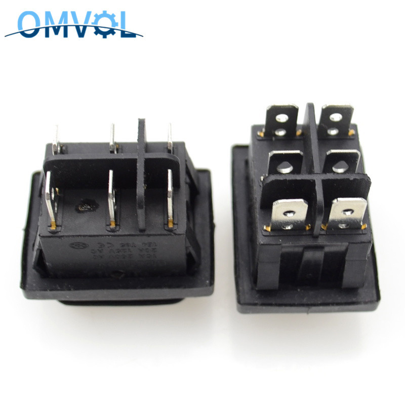 1 PC Hetkeline (sisse)-välja- (sisse) Veekindel 6-kontaktiline klahvlüliti 3 asendiga lukustus SISSE-VÄLJA-SEES DSDT