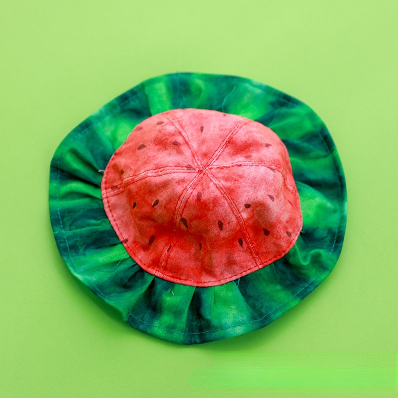 Ins Vasara Jauna mājdzīvnieku sauļošanās cepure Mājdzīvnieku kleita cepure arbūzs cepure Bib Kaķu saules cepure Mazs suns aksesuāri Kaķu cepure Mājdzīvnieku ballītes dekorēšana